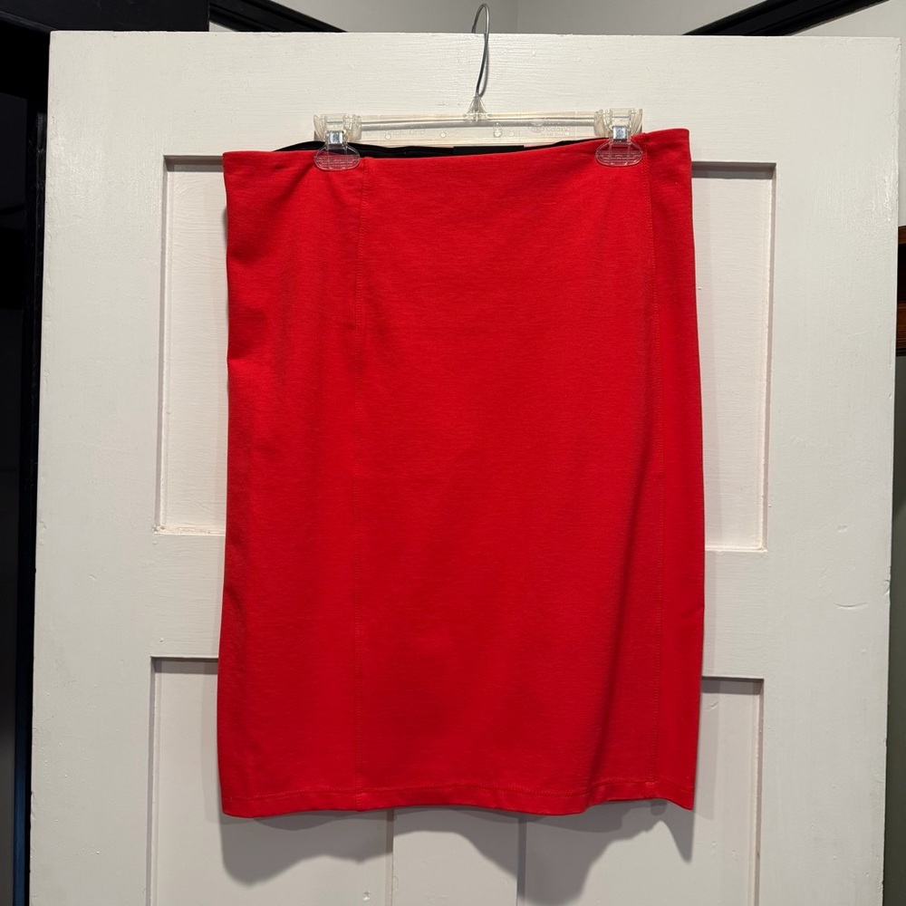 Liverpool Fiery Coral Pencil Skirt, Size 14